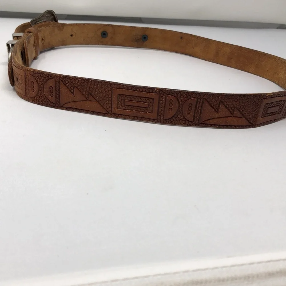 Handcrafted Belt Western Rodeo Tooled Brown Leather